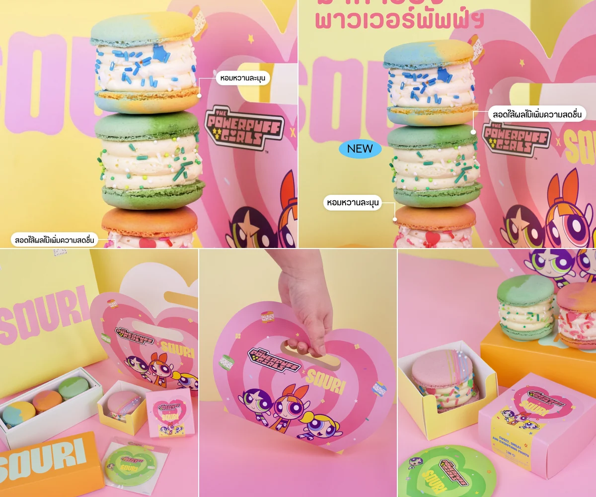 ภาพรีวิว The Powerpuff Girls • Fatcaron — มาการองธีม The Powerpuff Girls
