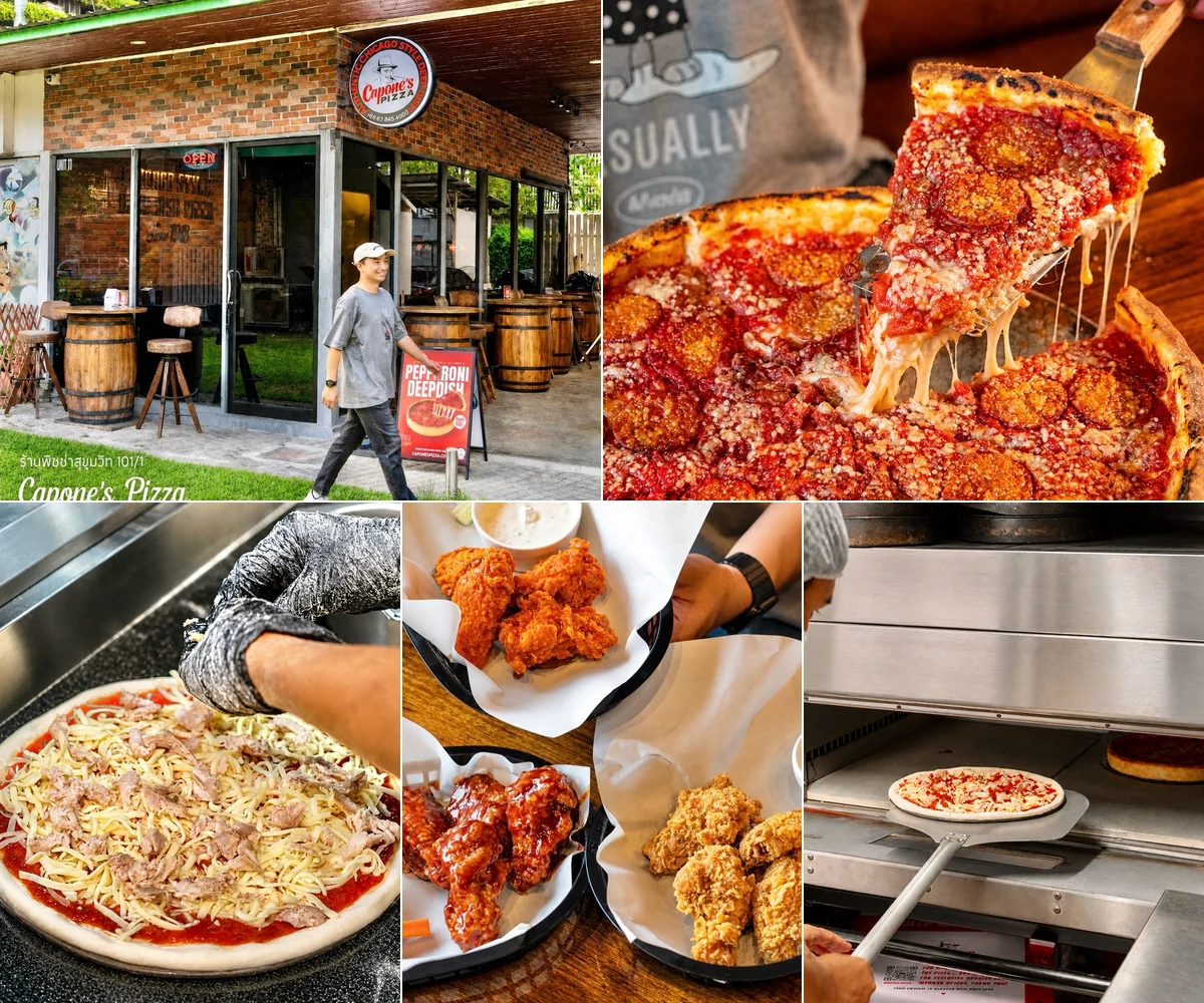ภาพรีวิว Capone’s Pizza — พิซซ่าดีปดิชสไตล์ชิคาโกในสุขุมวิท 101/1
