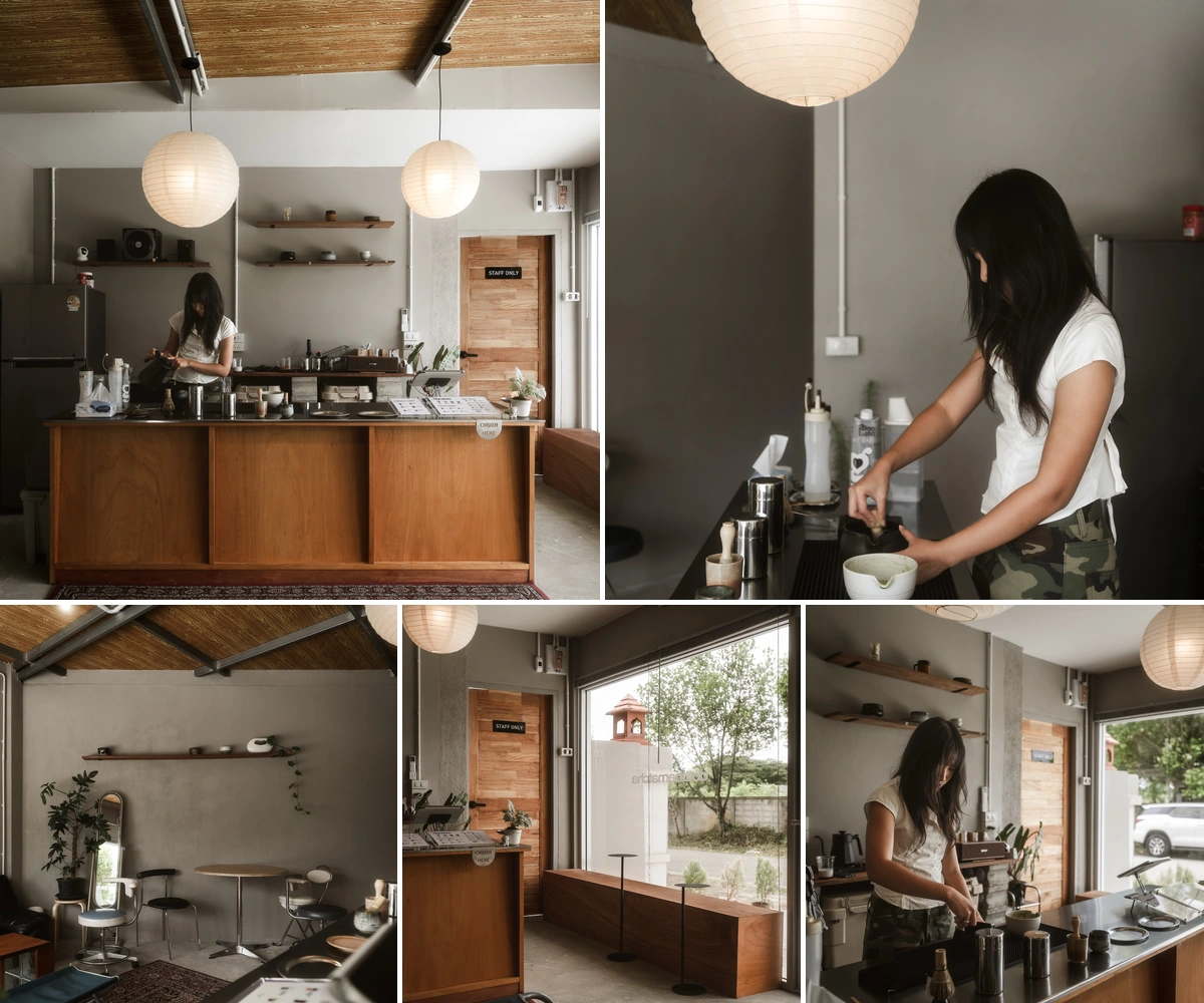 ภาพรีวิว dottthematcha — มัทฉะและกาแฟในบรรยากาศ Wabi-Sabi