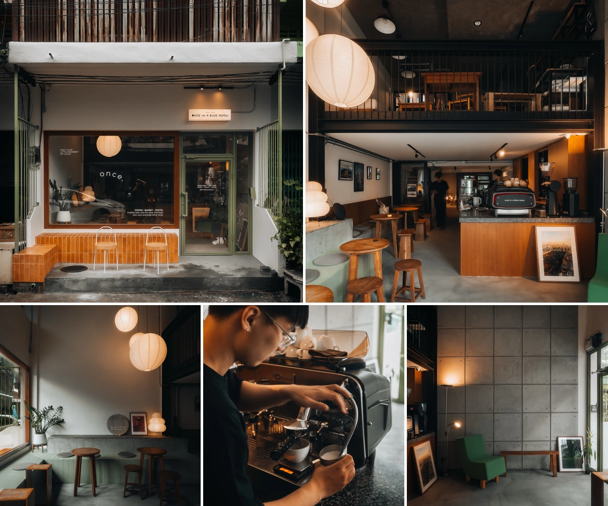 ภาพรีวิว Once in a Blue Moon Cafe & Hostel — กาแฟคั่วเองและบรันช์ในคูเมือง