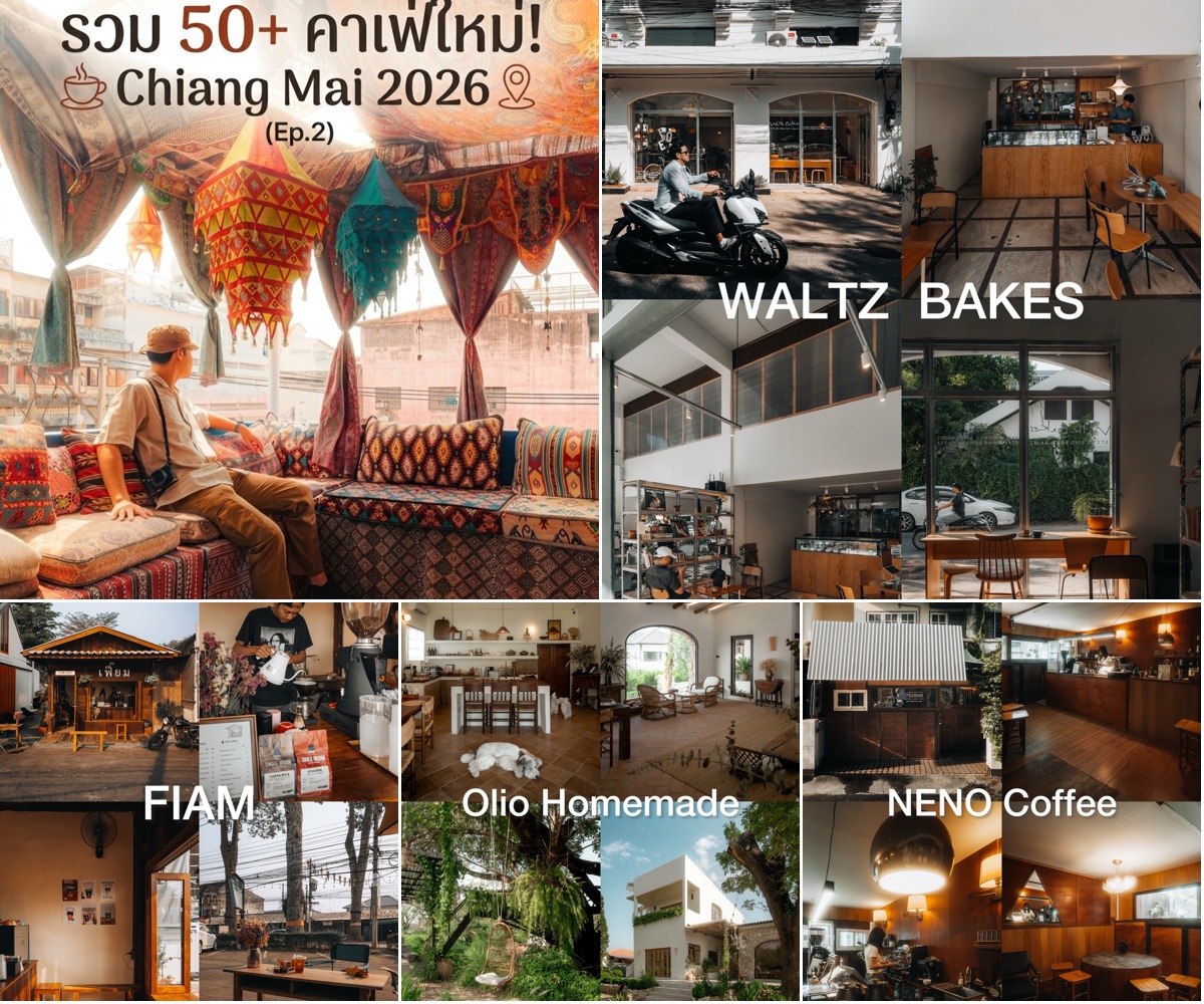ภาพรีวิว รวมคาเฟ่เชียงใหม่ 50+ ร้าน • EP.2 — รวมไอเดียร้านน่าไปในเชียงใหม่ ตอนที่ 2