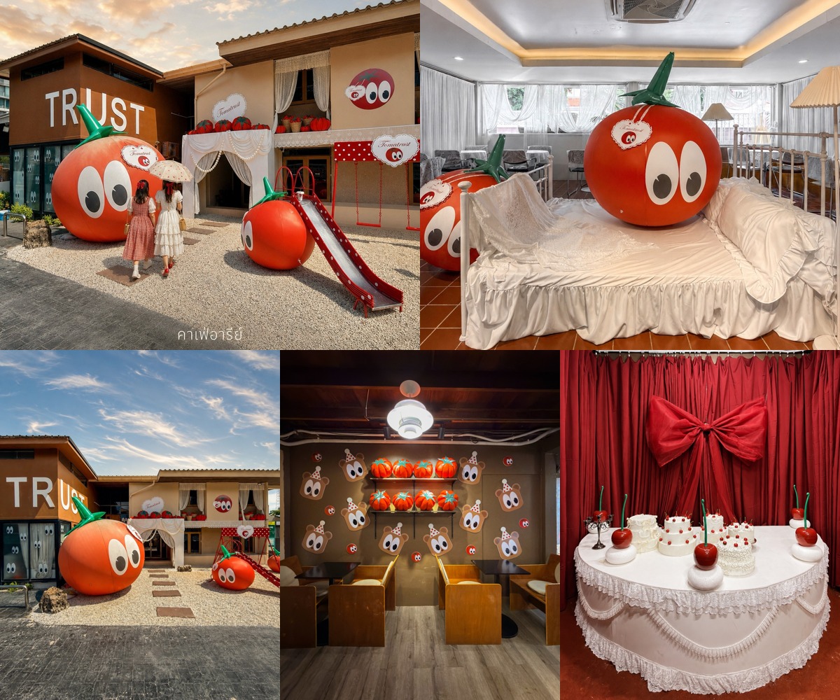 ภาพรีวิว Trust Cafe • Tomatrust — คาเฟ่ธีมมะเขือเทศสีแดงสดใสย่านอารีย์