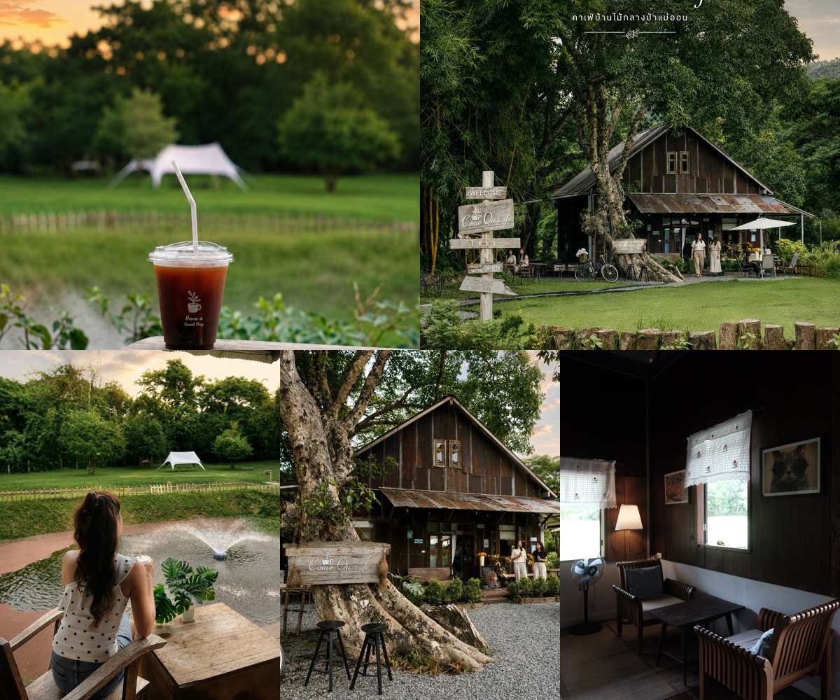 ภาพรีวิว Come On Cafe — คาเฟ่บ้านไม้กลางป่าแม่ออน